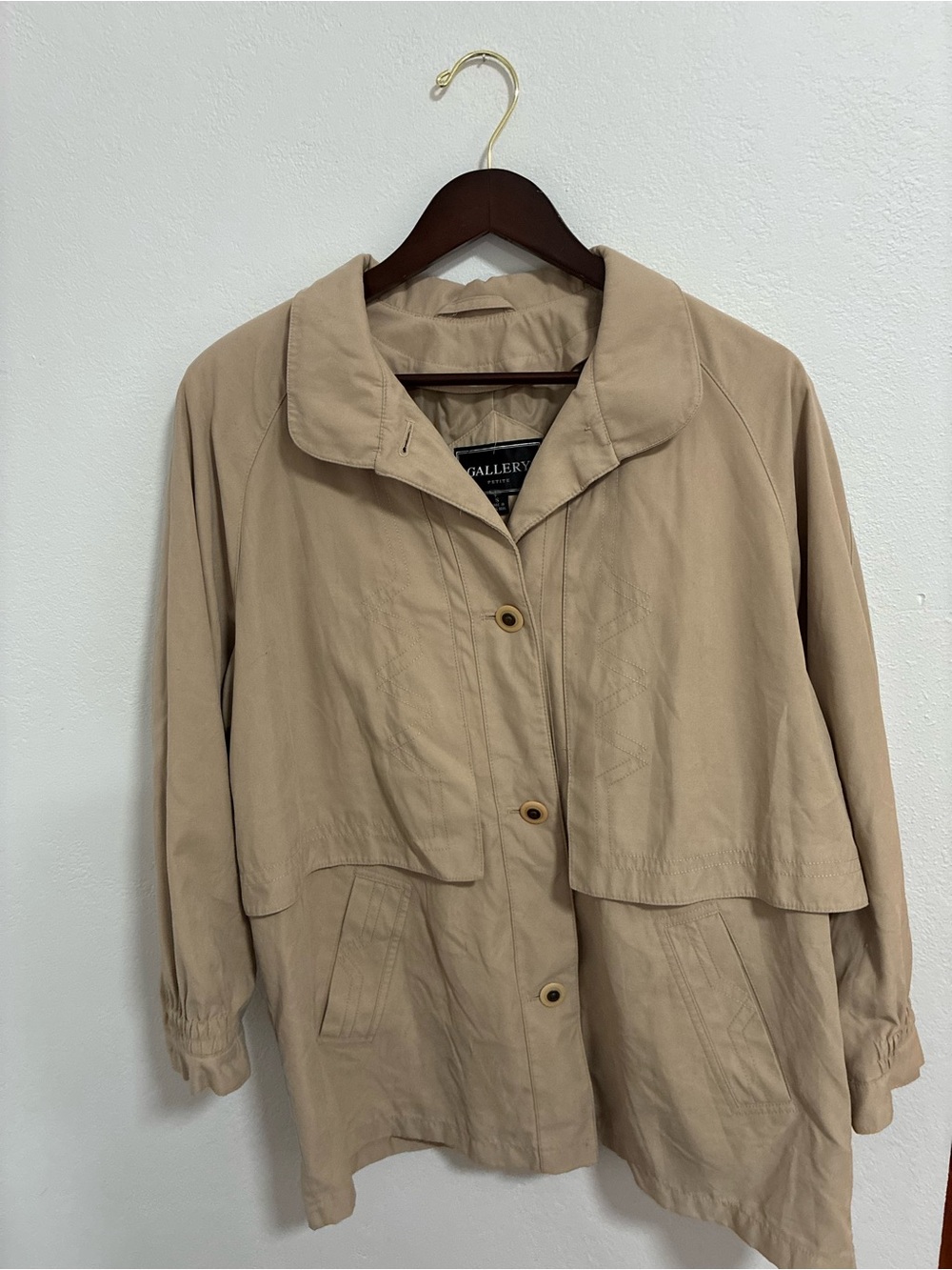 Gallery Lightweight Beige Trench Jacket